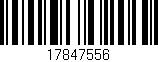 Código de barras (EAN, GTIN, SKU, ISBN): '17847556'