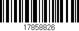 Código de barras (EAN, GTIN, SKU, ISBN): '17858826'