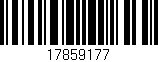 Código de barras (EAN, GTIN, SKU, ISBN): '17859177'
