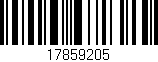 Código de barras (EAN, GTIN, SKU, ISBN): '17859205'
