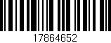 Código de barras (EAN, GTIN, SKU, ISBN): '17864652'