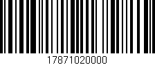 Código de barras (EAN, GTIN, SKU, ISBN): '17871020000'