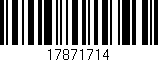 Código de barras (EAN, GTIN, SKU, ISBN): '17871714'