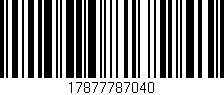 Código de barras (EAN, GTIN, SKU, ISBN): '17877787040'