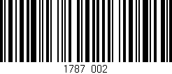 Código de barras (EAN, GTIN, SKU, ISBN): '1787/002'