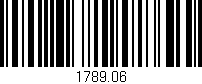 Código de barras (EAN, GTIN, SKU, ISBN): '1789.06'