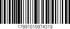 Código de barras (EAN, GTIN, SKU, ISBN): '17891010974319'
