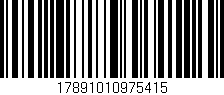 Código de barras (EAN, GTIN, SKU, ISBN): '17891010975415'