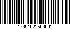 Código de barras (EAN, GTIN, SKU, ISBN): '17891022503002'