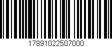 Código de barras (EAN, GTIN, SKU, ISBN): '17891022507000'