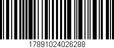 Código de barras (EAN, GTIN, SKU, ISBN): '17891024026288'