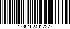 Código de barras (EAN, GTIN, SKU, ISBN): '17891024027377'