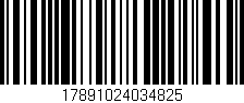 Código de barras (EAN, GTIN, SKU, ISBN): '17891024034825'