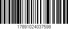 Código de barras (EAN, GTIN, SKU, ISBN): '17891024037598'