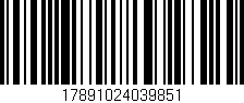 Código de barras (EAN, GTIN, SKU, ISBN): '17891024039851'