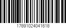 Código de barras (EAN, GTIN, SKU, ISBN): '17891024041618'