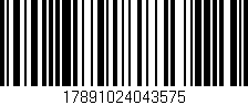 Código de barras (EAN, GTIN, SKU, ISBN): '17891024043575'