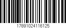 Código de barras (EAN, GTIN, SKU, ISBN): '17891024116125'