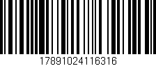 Código de barras (EAN, GTIN, SKU, ISBN): '17891024116316'