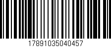Código de barras (EAN, GTIN, SKU, ISBN): '17891035040457'