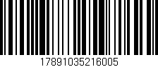 Código de barras (EAN, GTIN, SKU, ISBN): '17891035216005'