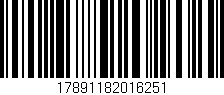Código de barras (EAN, GTIN, SKU, ISBN): '17891182016251'
