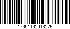 Código de barras (EAN, GTIN, SKU, ISBN): '17891182016275'