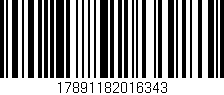 Código de barras (EAN, GTIN, SKU, ISBN): '17891182016343'