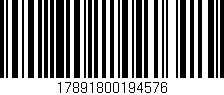 Código de barras (EAN, GTIN, SKU, ISBN): '17891800194576'