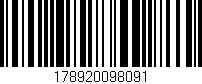 Código de barras (EAN, GTIN, SKU, ISBN): '178920098091'
