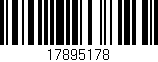 Código de barras (EAN, GTIN, SKU, ISBN): '17895178'