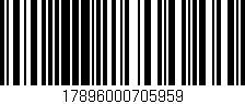 Código de barras (EAN, GTIN, SKU, ISBN): '17896000705959'