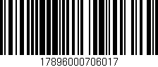 Código de barras (EAN, GTIN, SKU, ISBN): '17896000706017'