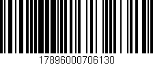 Código de barras (EAN, GTIN, SKU, ISBN): '17896000706130'