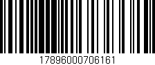 Código de barras (EAN, GTIN, SKU, ISBN): '17896000706161'