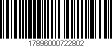 Código de barras (EAN, GTIN, SKU, ISBN): '17896000722802'