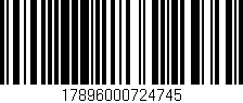 Código de barras (EAN, GTIN, SKU, ISBN): '17896000724745'