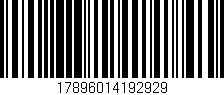 Código de barras (EAN, GTIN, SKU, ISBN): '17896014192929'