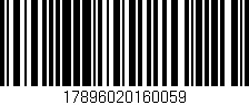 Código de barras (EAN, GTIN, SKU, ISBN): '17896020160059'