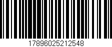Código de barras (EAN, GTIN, SKU, ISBN): '17896025212548'