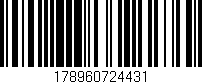 Código de barras (EAN, GTIN, SKU, ISBN): '178960724431'