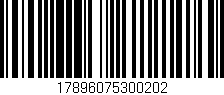 Código de barras (EAN, GTIN, SKU, ISBN): '17896075300202'
