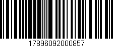 Código de barras (EAN, GTIN, SKU, ISBN): '17896092000857'