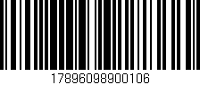 Código de barras (EAN, GTIN, SKU, ISBN): '17896098900106'