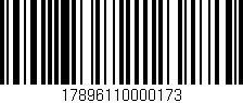 Código de barras (EAN, GTIN, SKU, ISBN): '17896110000173'