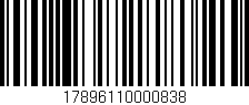 Código de barras (EAN, GTIN, SKU, ISBN): '17896110000838'