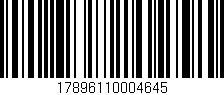 Código de barras (EAN, GTIN, SKU, ISBN): '17896110004645'
