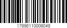 Código de barras (EAN, GTIN, SKU, ISBN): '17896110008049'