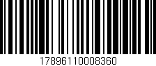 Código de barras (EAN, GTIN, SKU, ISBN): '17896110008360'
