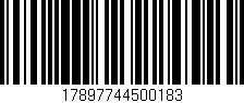 Código de barras (EAN, GTIN, SKU, ISBN): '17897744500183'